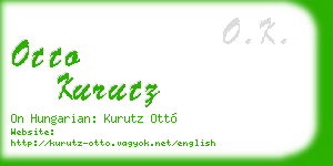 otto kurutz business card