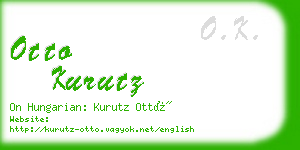 otto kurutz business card